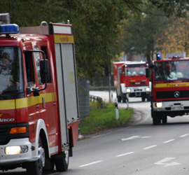 Herbstabschlussübung der Feuerwehr Marl Hamm.